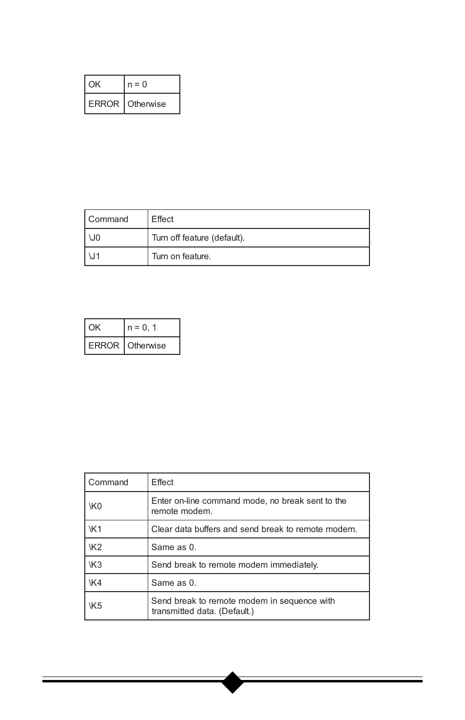 Result codes | Actiontec electronic 56K V.90 User Manual | Page 59 / 81
