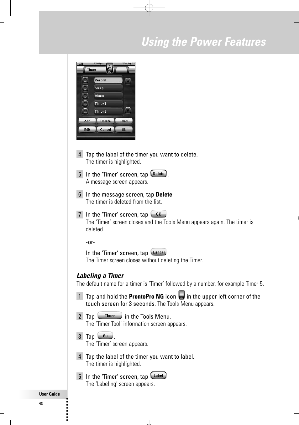 Using the power features | Philips TSU7000-37 User Manual | Page 43 / 70