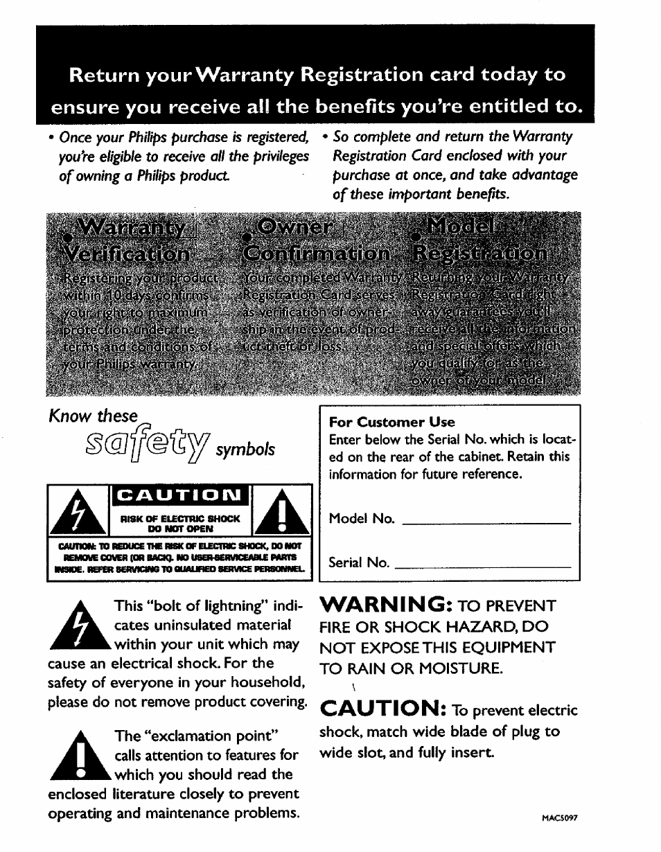 Warning, Caution | Philips AZ150517 User Manual | Page 3 / 14