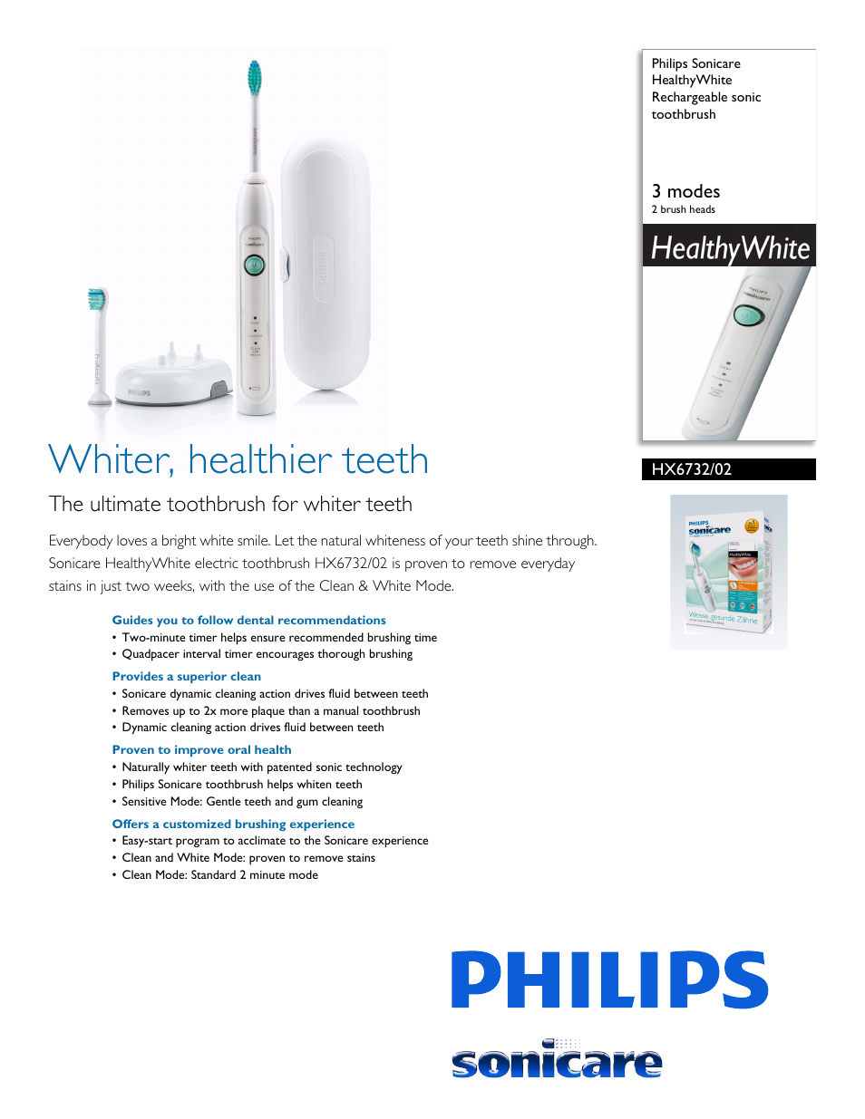 Philips HX6732-02 User Manual | 3 pages