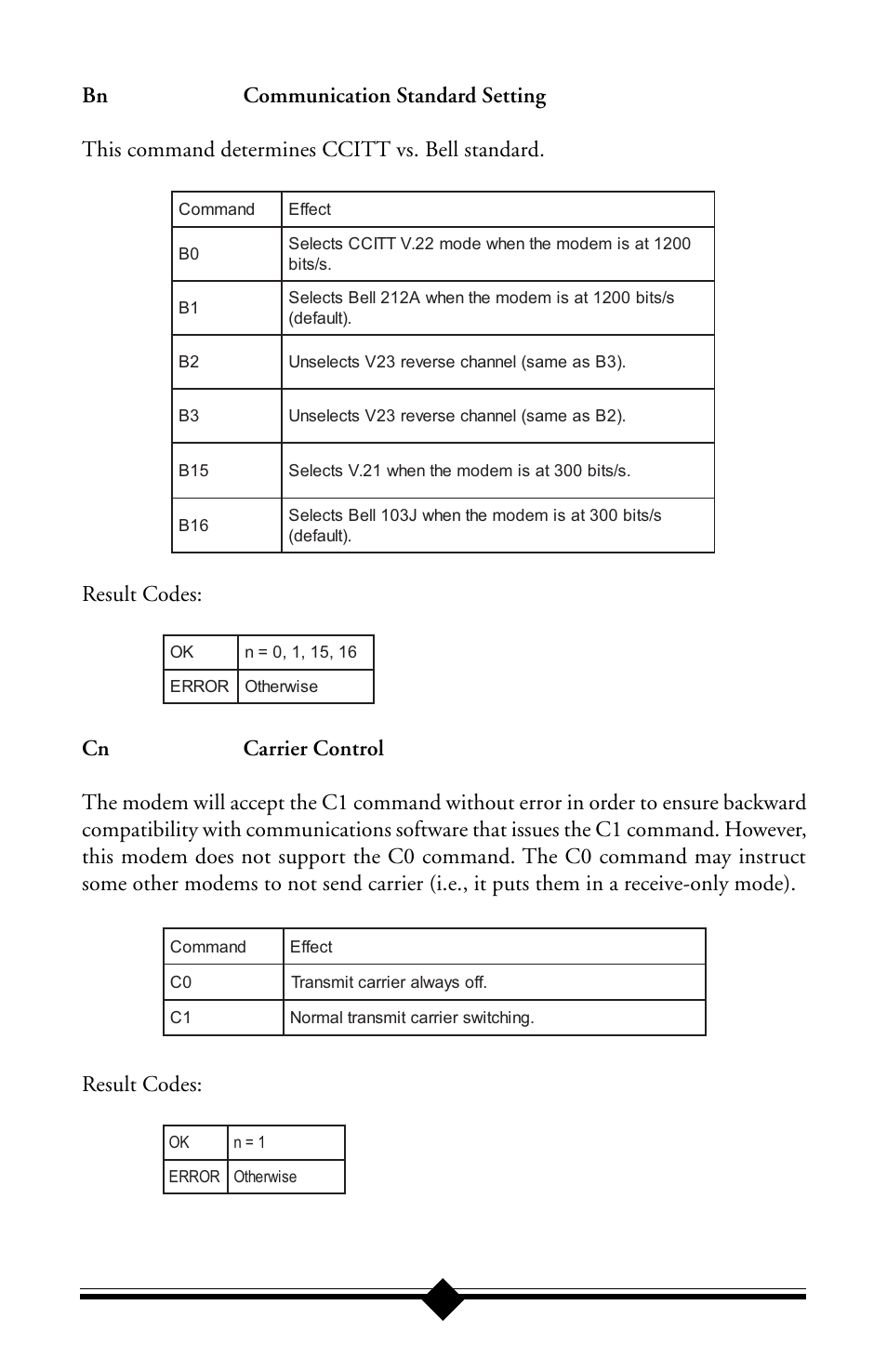 Result codes | Actiontec electronic IS560LH User Manual | Page 40 / 77