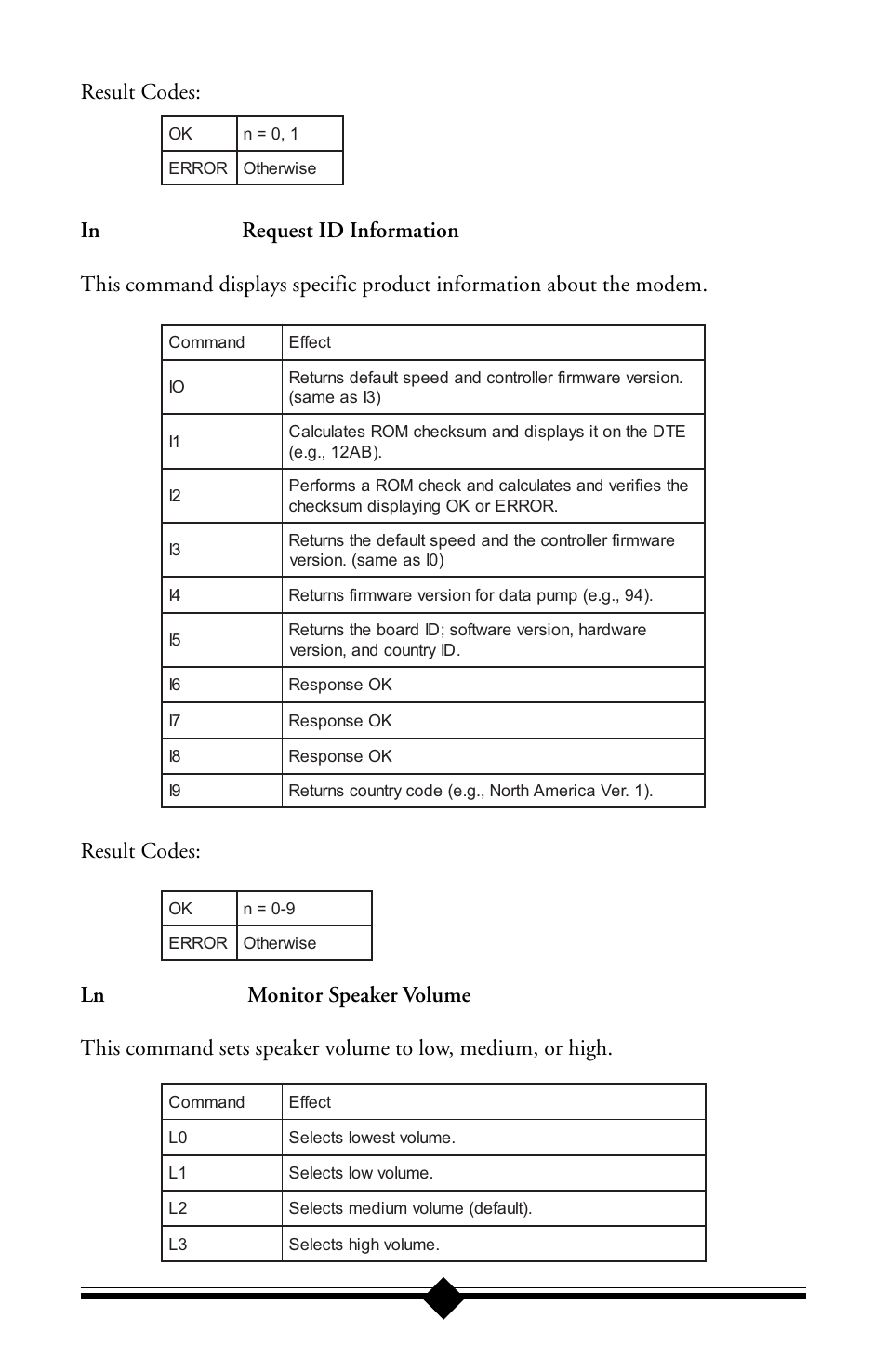 Result codes | Actiontec electronic IS560LH User Manual | Page 43 / 77