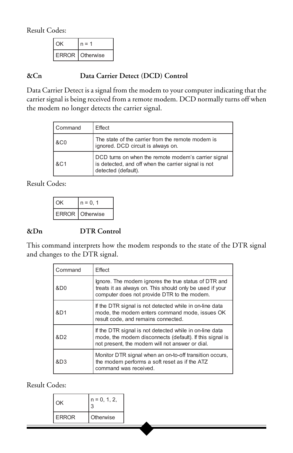 Result codes | Actiontec electronic IS560LH User Manual | Page 49 / 77