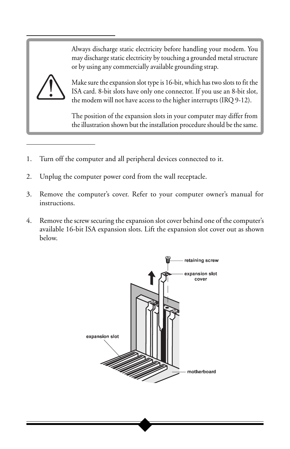 Installing the modem, Hardware installation | Actiontec electronic IS560LH User Manual | Page 9 / 77
