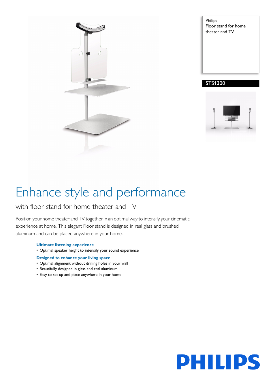 Philips STS1300-00 User Manual | 2 pages
