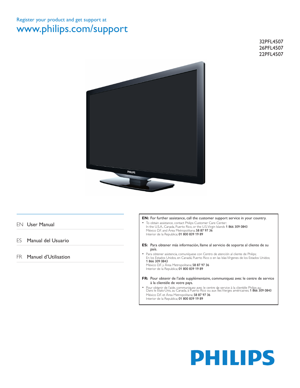 Philips 22PFL4507-F7 User Manual | 38 pages