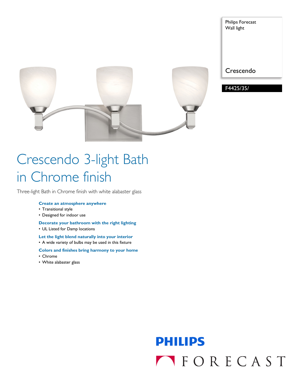 Philips F442535 User Manual | 2 pages