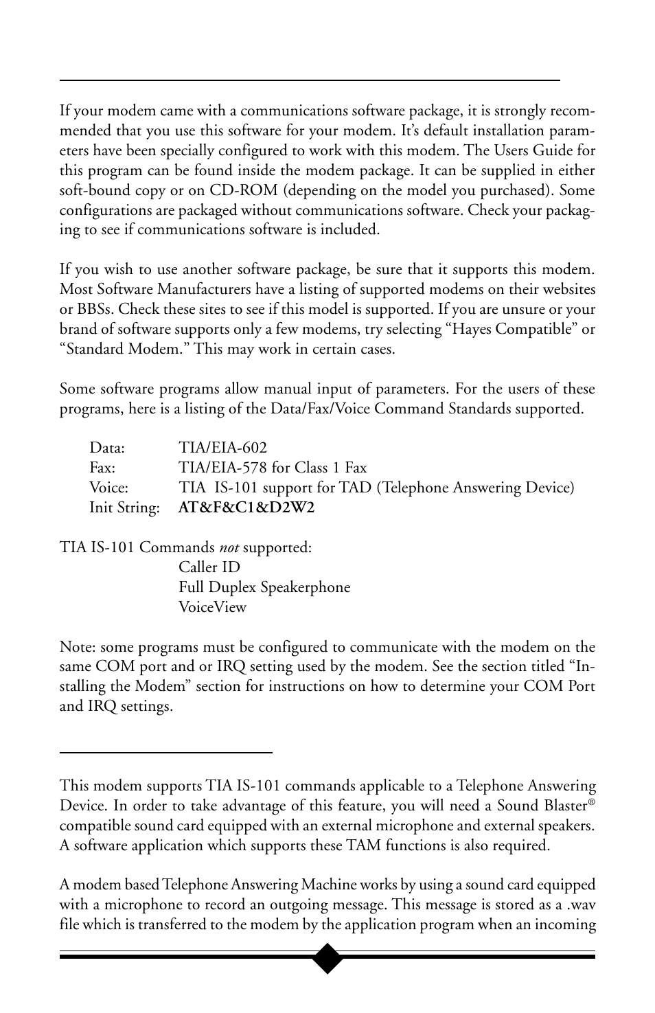 Installing and configuring communications software, The modem's voice features, The modem’s voice features | Actiontec electronic 56K ISA Lite User Manual | Page 30 / 41