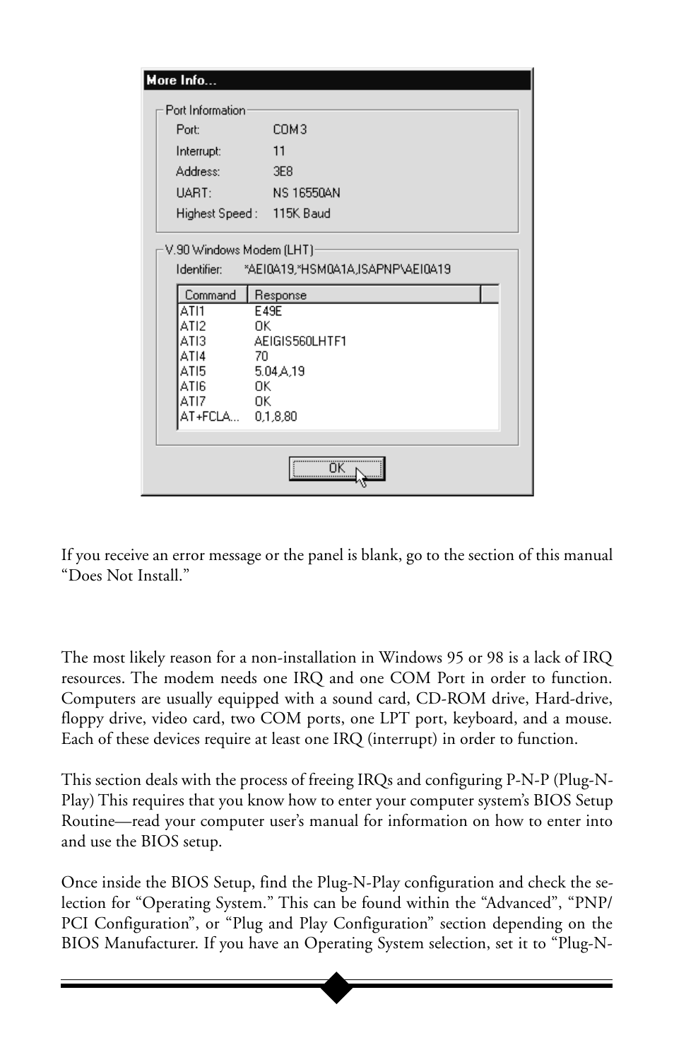 Actiontec electronic 56K ISA Lite User Manual | Page 33 / 41