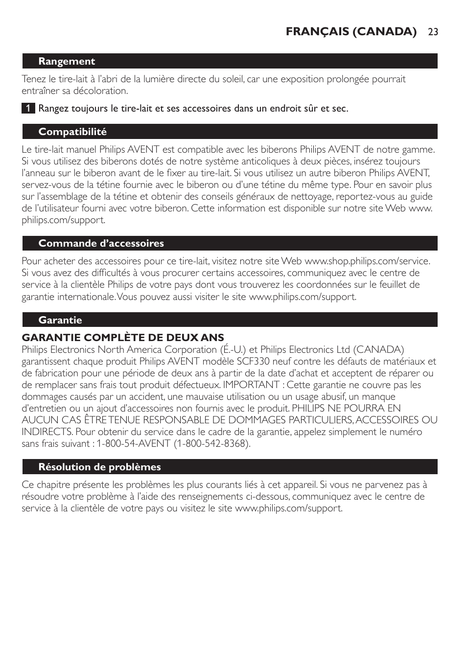 Philips SCF330-20 User Manual | Page 23 / 28