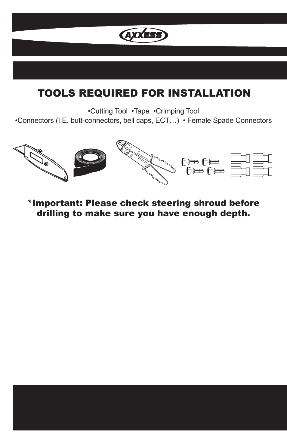 Tools required for installation | Axxess Interface OESWC-7552-STK User Manual | Page 2 / 8