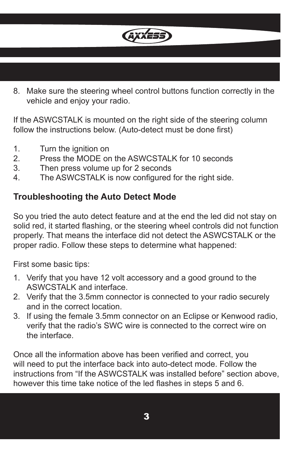 Axxess Interface OESWC-7552-STK User Manual | Page 5 / 8
