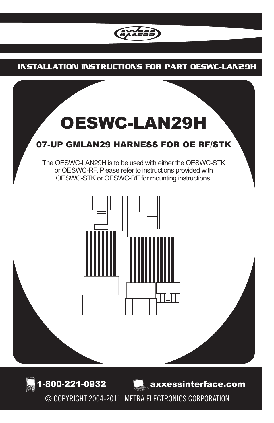 Axxess Interface OESWC-LAN29H User Manual | 8 pages