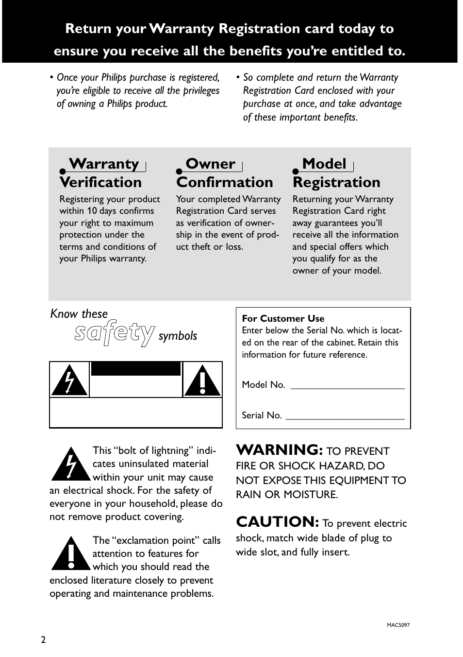 Ssa affe etty y | Philips MX6050D-37 User Manual | Page 2 / 42