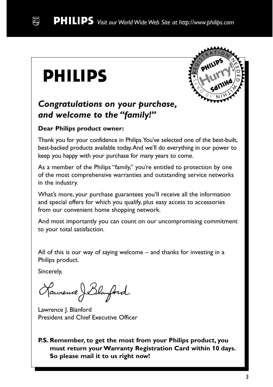 Hurry | Philips MX6050D-37 User Manual | Page 3 / 42