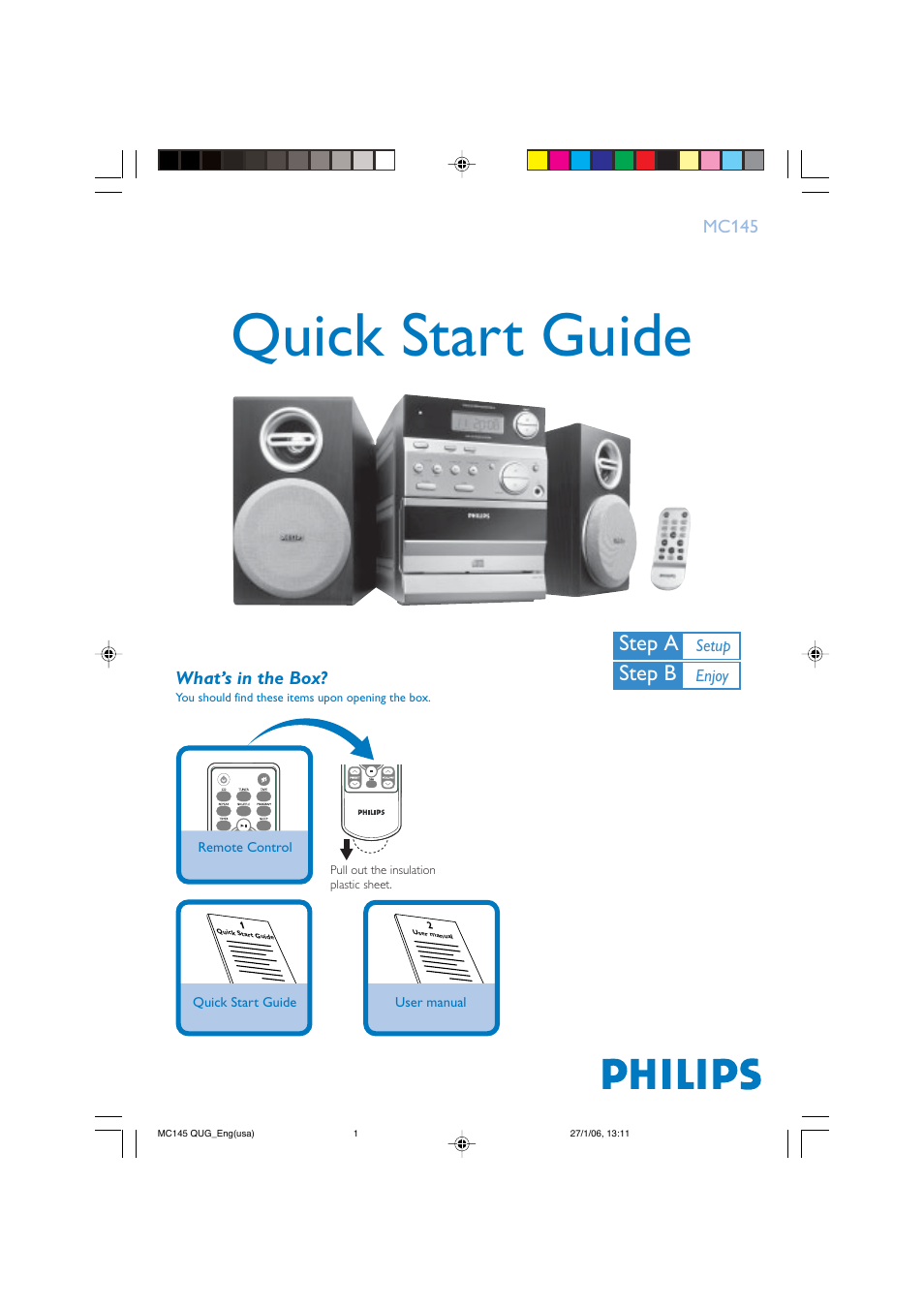 Philips MC145-37 User Manual | 3 pages