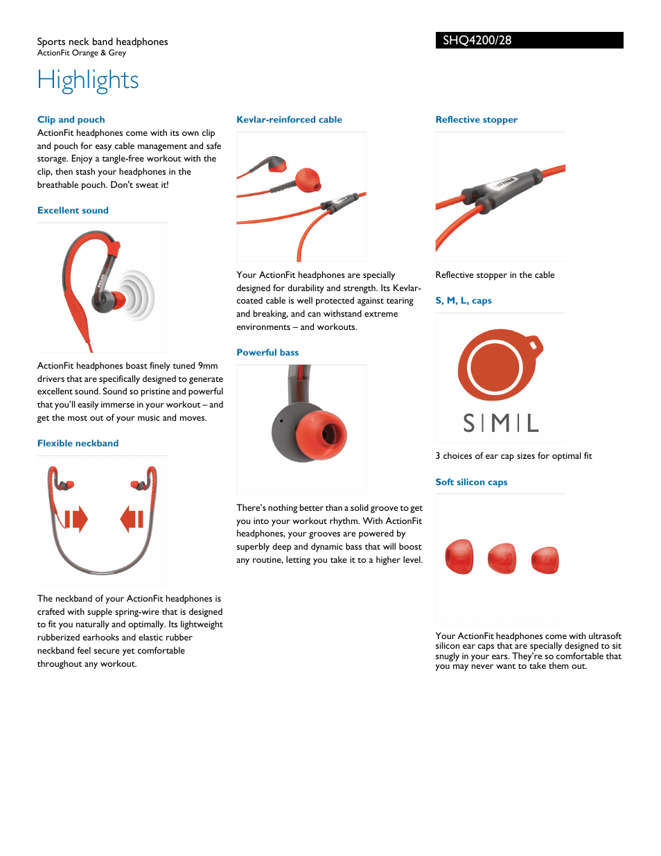 Highlights | Philips SHQ4200-28 User Manual | Page 2 / 3