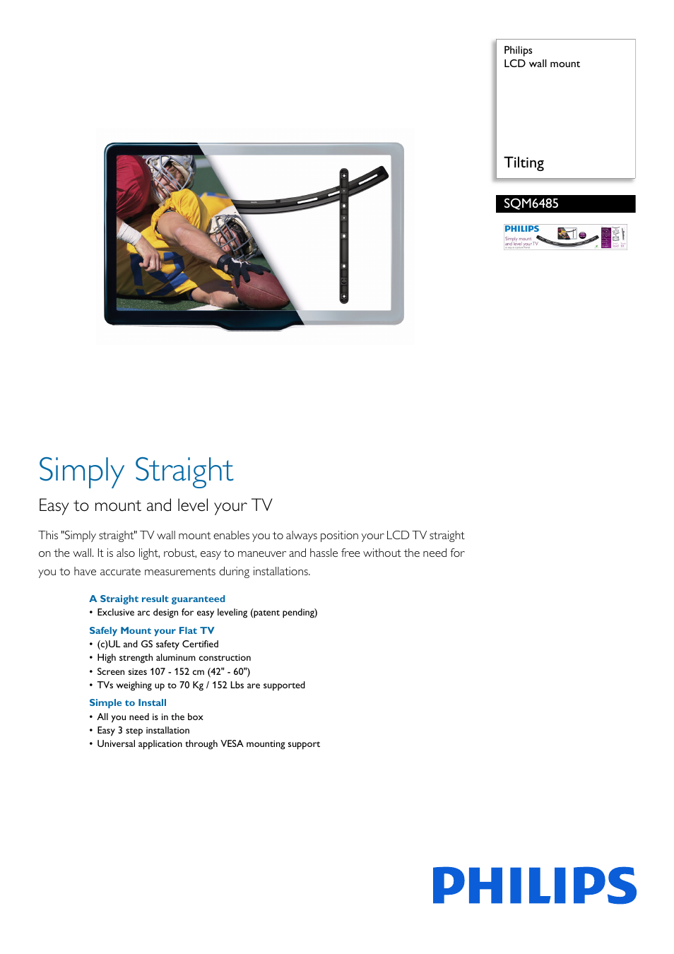 Philips SQM6485-17 User Manual | 2 pages