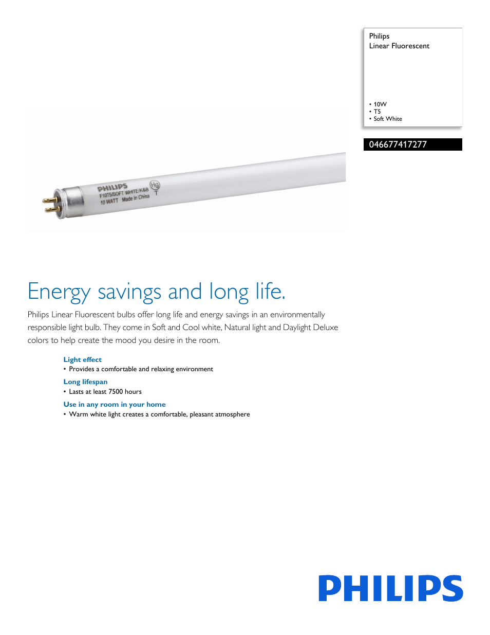 Philips 046677417277 User Manual | 2 pages