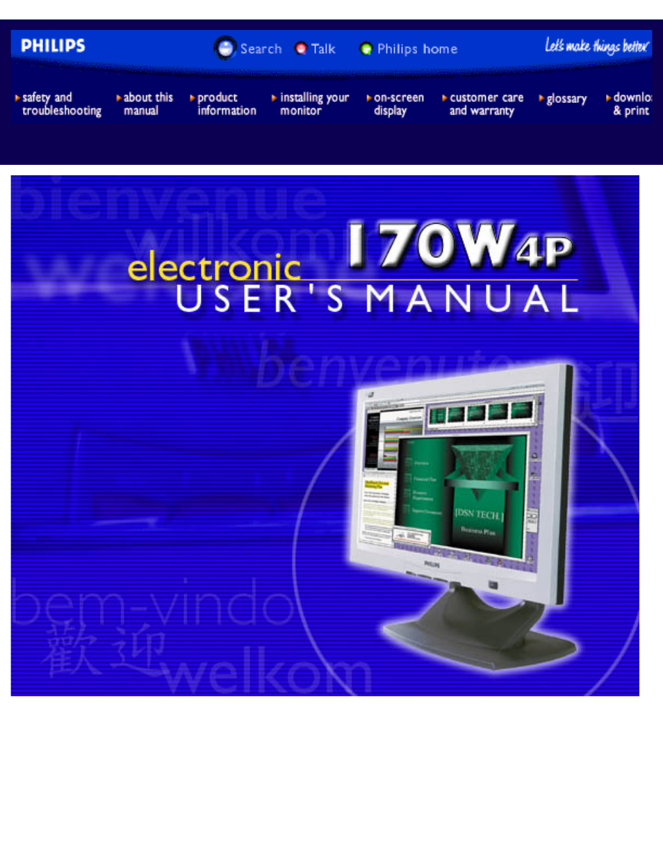 Philips 170W4P7499 User Manual | 76 pages