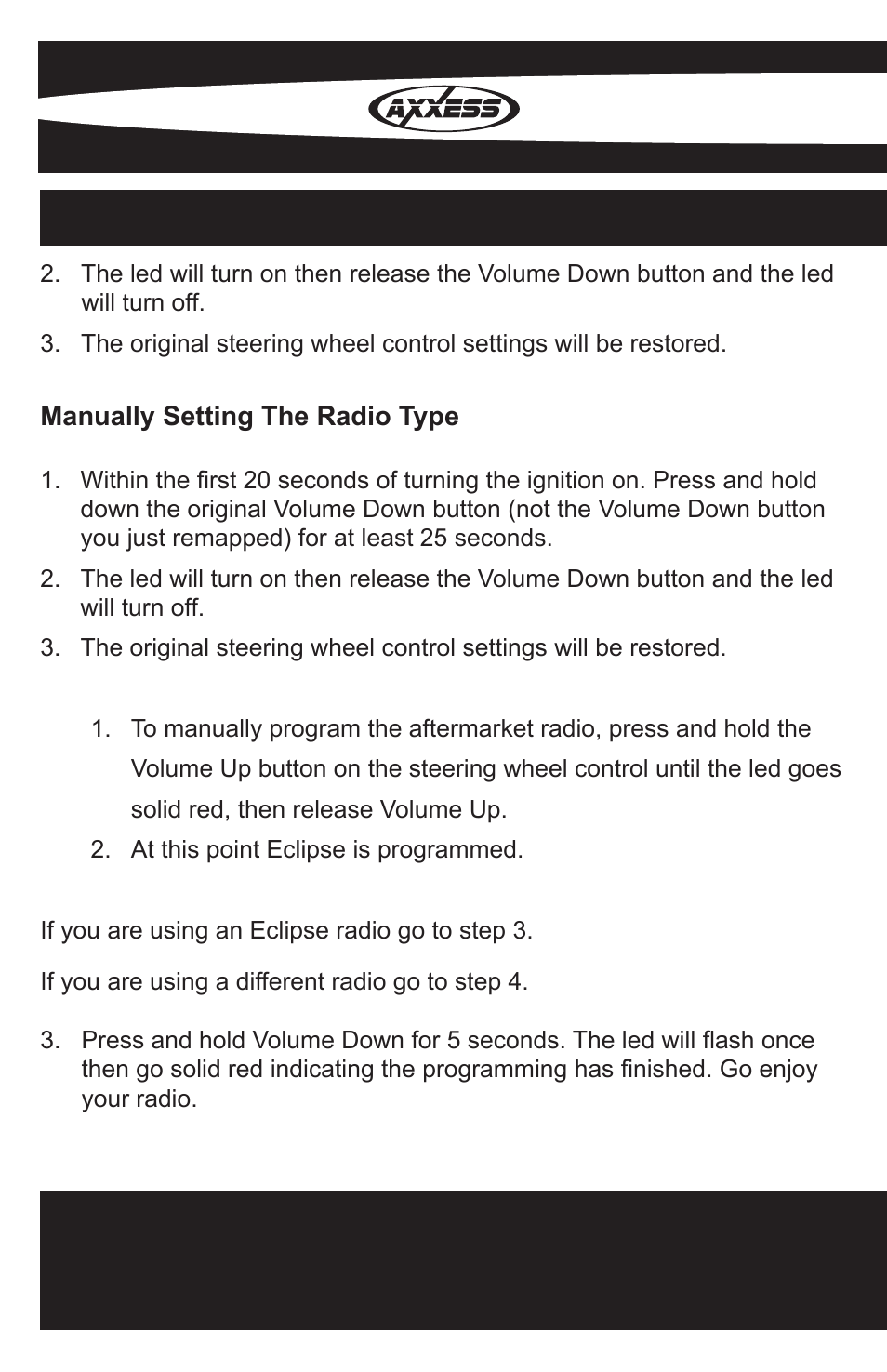 Axxess Interface RFASWC User Manual | Page 10 / 12
