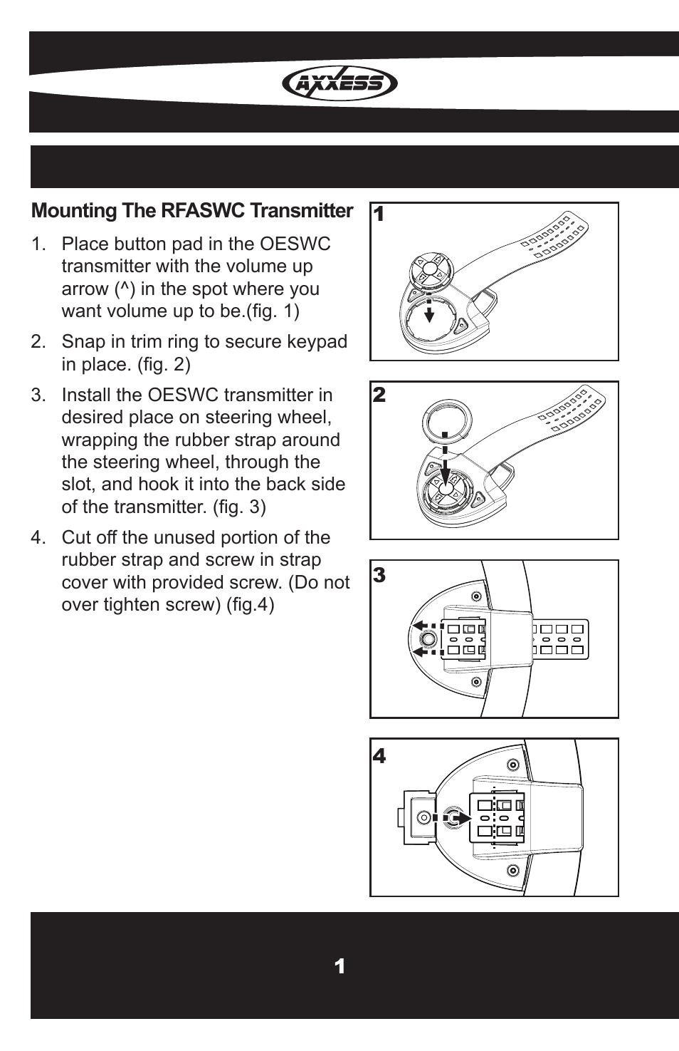 Axxess Interface RFASWC User Manual | Page 2 / 12