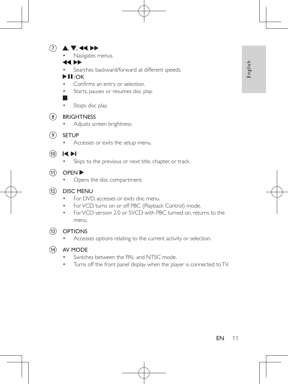 Philips Portable DVD Player PD9016P 22.9 cm 9" LCD Dual DVD players User Manual | Page 12 / 26