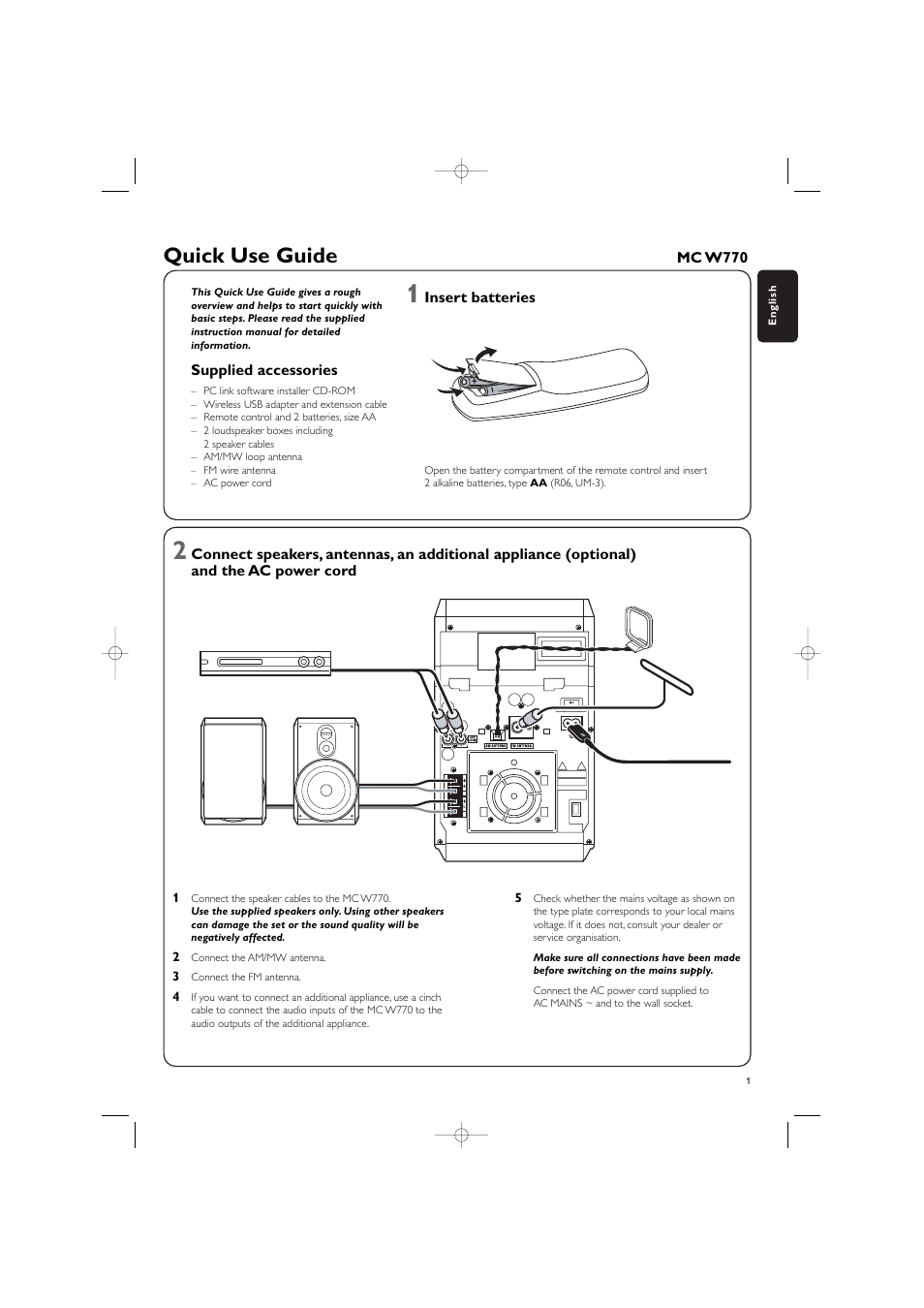 Philips MCW770-37 User Manual | 4 pages