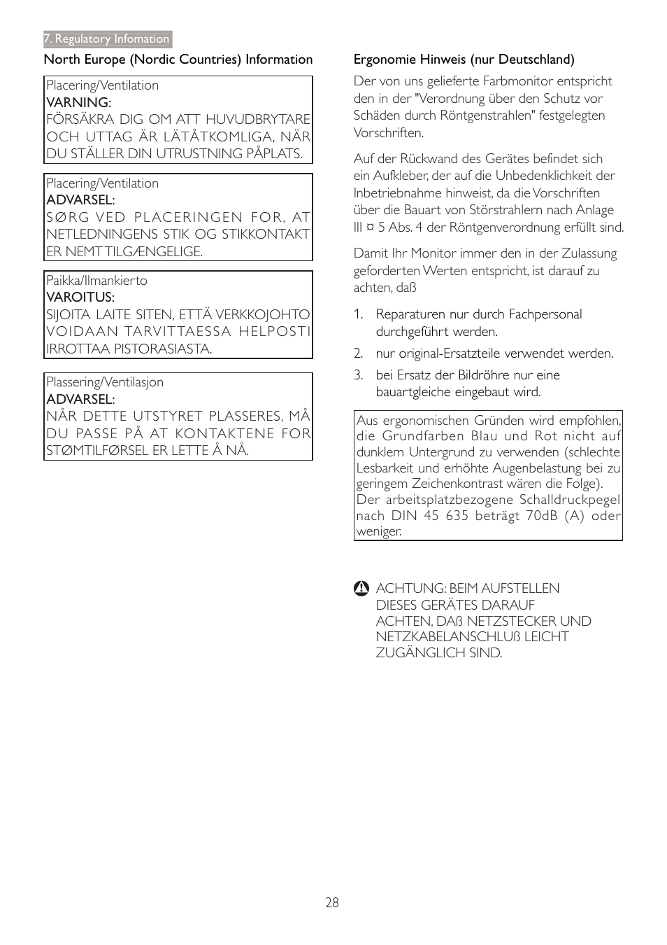 Philips LCD monitor 247E4LHAB E-line 23.6" - 60 cm Full HD display with SmartImage Lite User Manual | Page 30 / 42