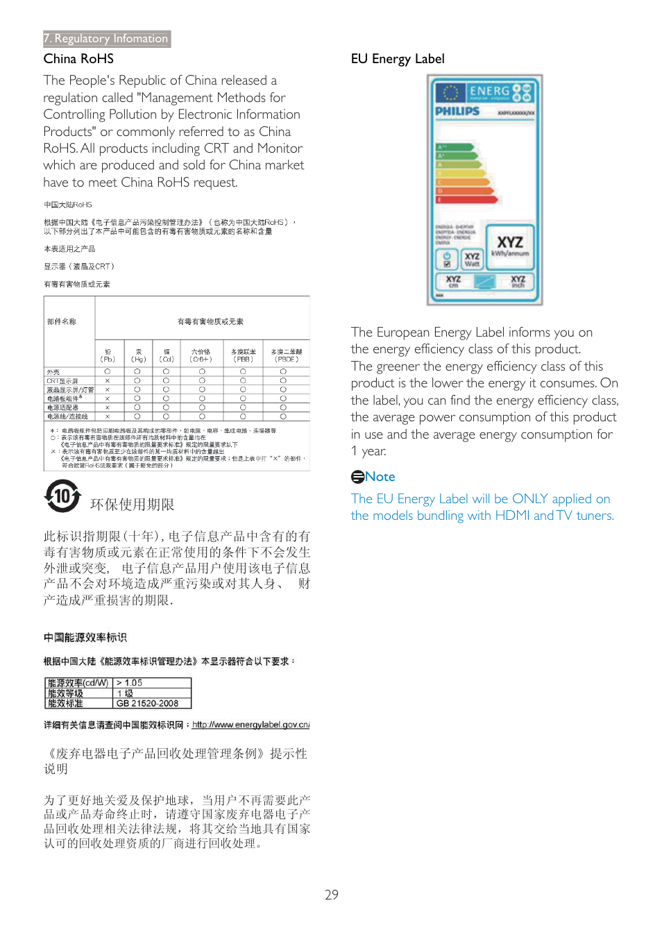 Philips LCD monitor 247E4LHAB E-line 23.6" - 60 cm Full HD display with SmartImage Lite User Manual | Page 31 / 42