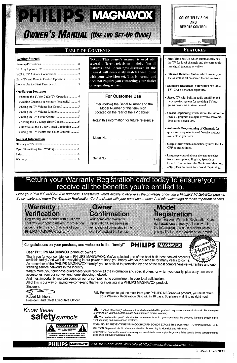 Philips TS2745C User Manual | 8 pages