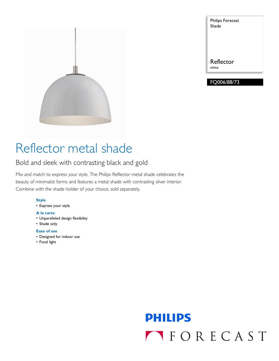 Philips FQ0068873 User Manual | 2 pages