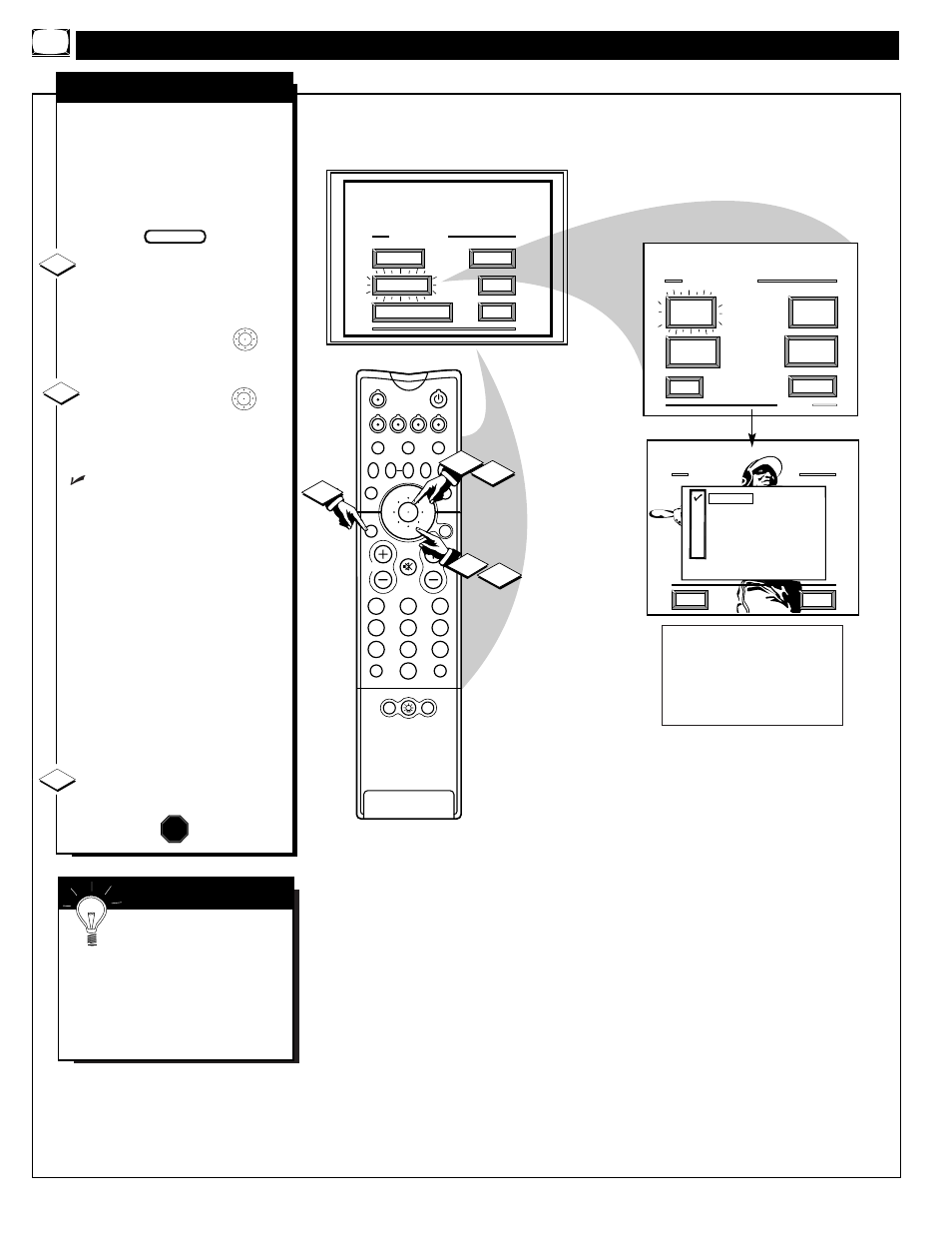 Eature, Ontrol, Djustments | Philips 64P9161 User Manual | Page 10 / 60