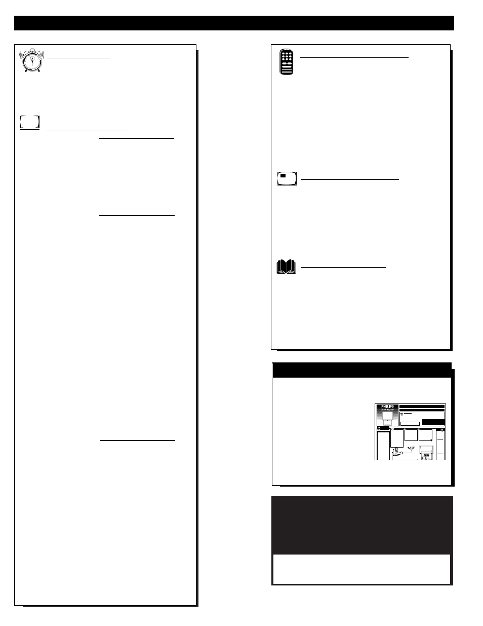 Able of, Ontents, Getting started | On-screen features, Remote control operation, Picture-in-picture (pip), General information, Up and, Uick, Uide | Philips 64P9161 User Manual | Page 4 / 60