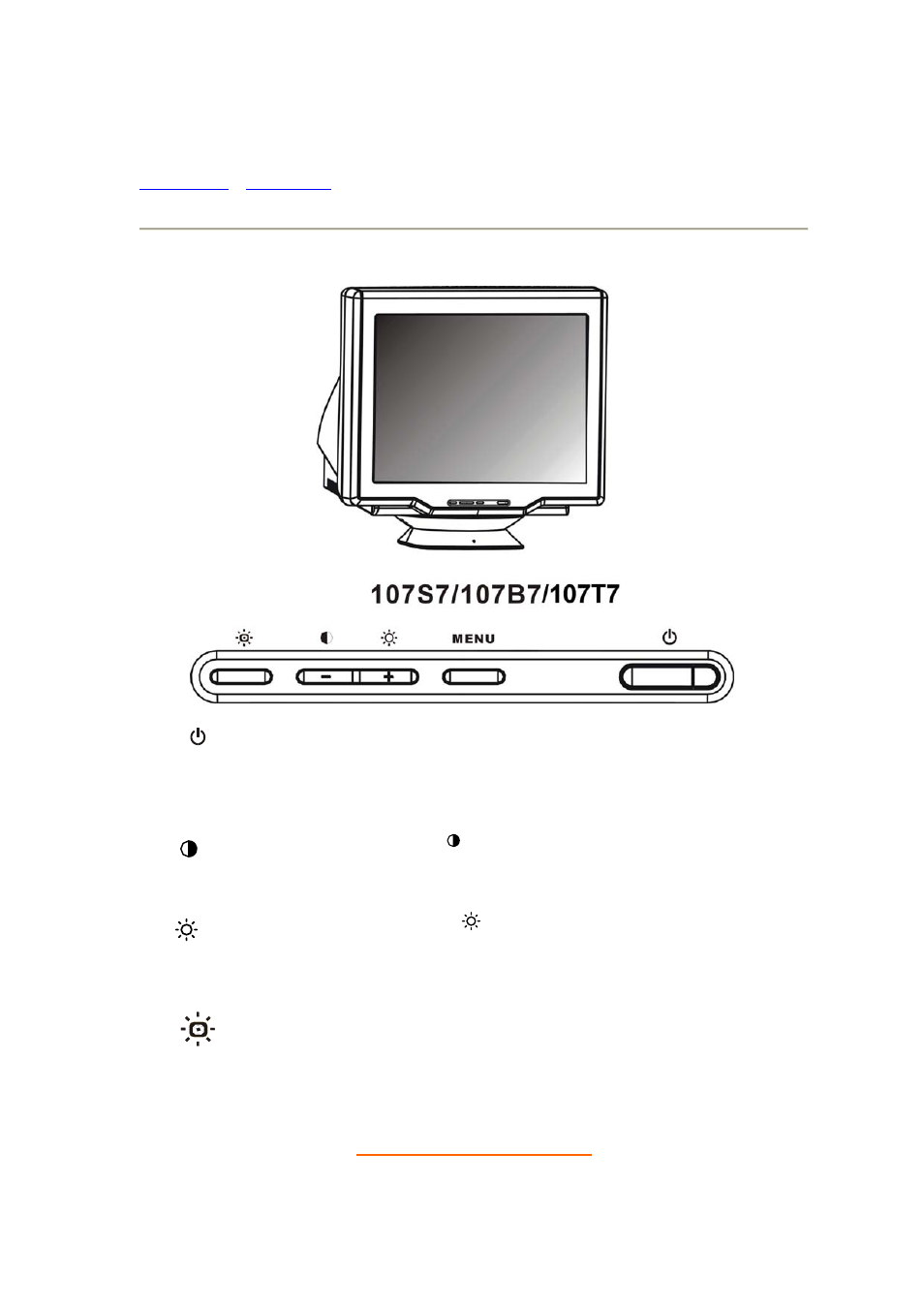 Installing your monitor, Front view | Philips 107B75-27B User Manual | Page 10 / 105