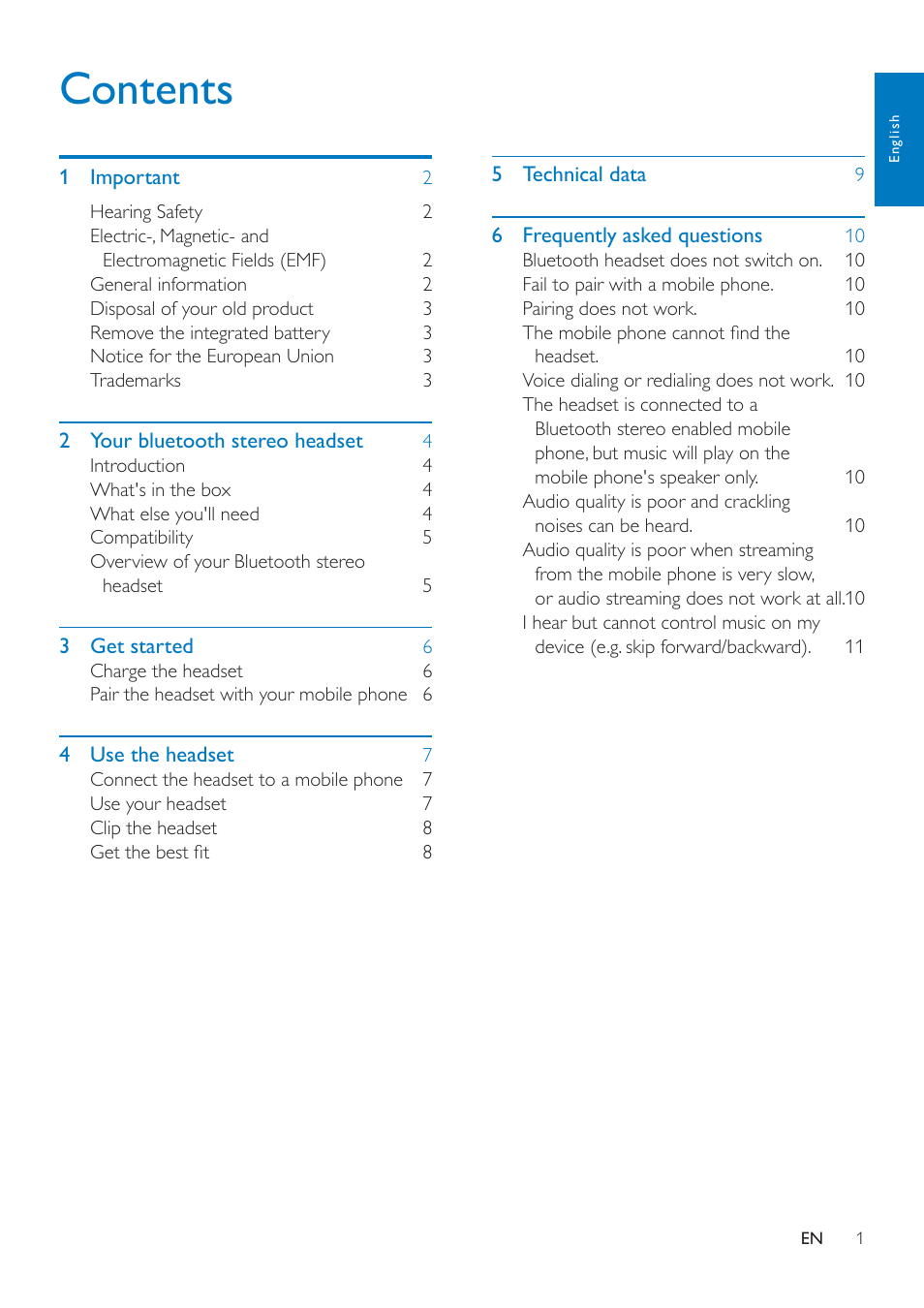 Philips SHB5000WT-00 User Manual | Page 3 / 14