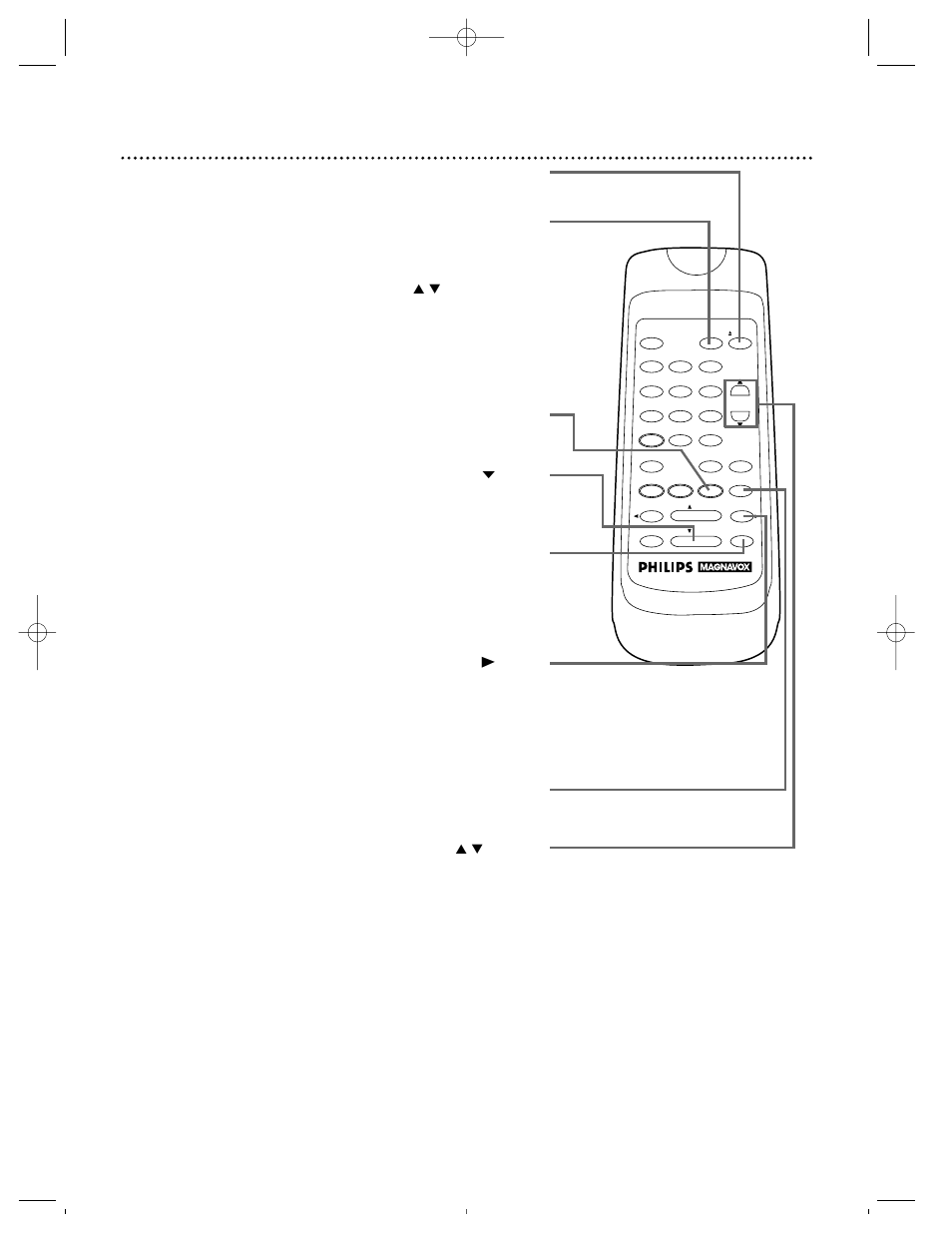 Remote control buttons (cont’d) 19 | Philips VRX260AT User Manual | Page 18 / 51