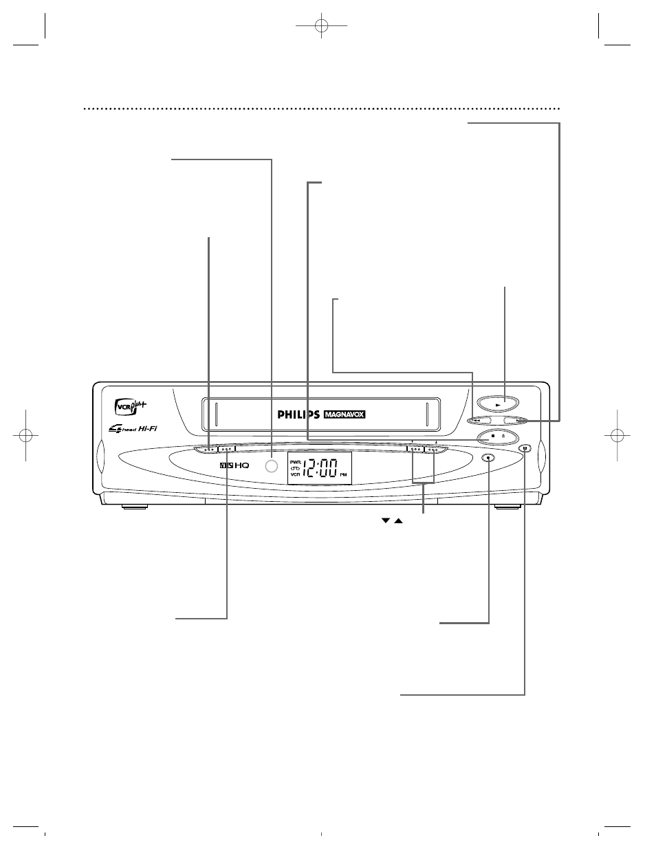 22 front panel | Philips VRX260AT User Manual | Page 21 / 51