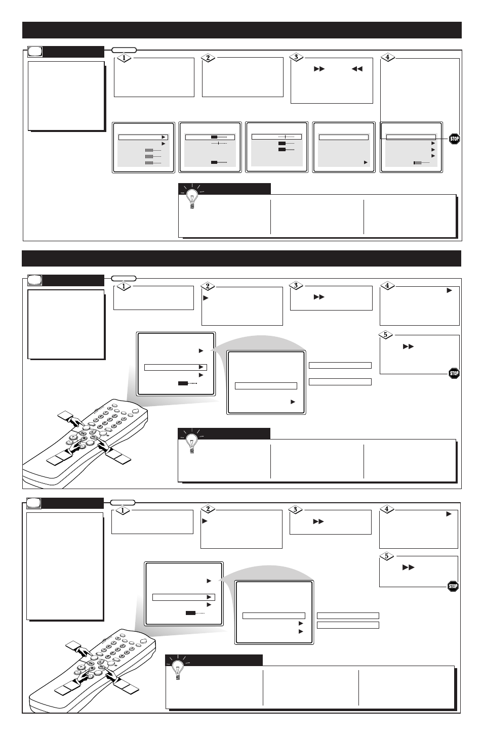 Menu c, Etting, Elevision | Or the, Irst, Ow to, Se the, Nscreen, Ontrols, Anguage | Philips 27TS57C User Manual | Page 3 / 4