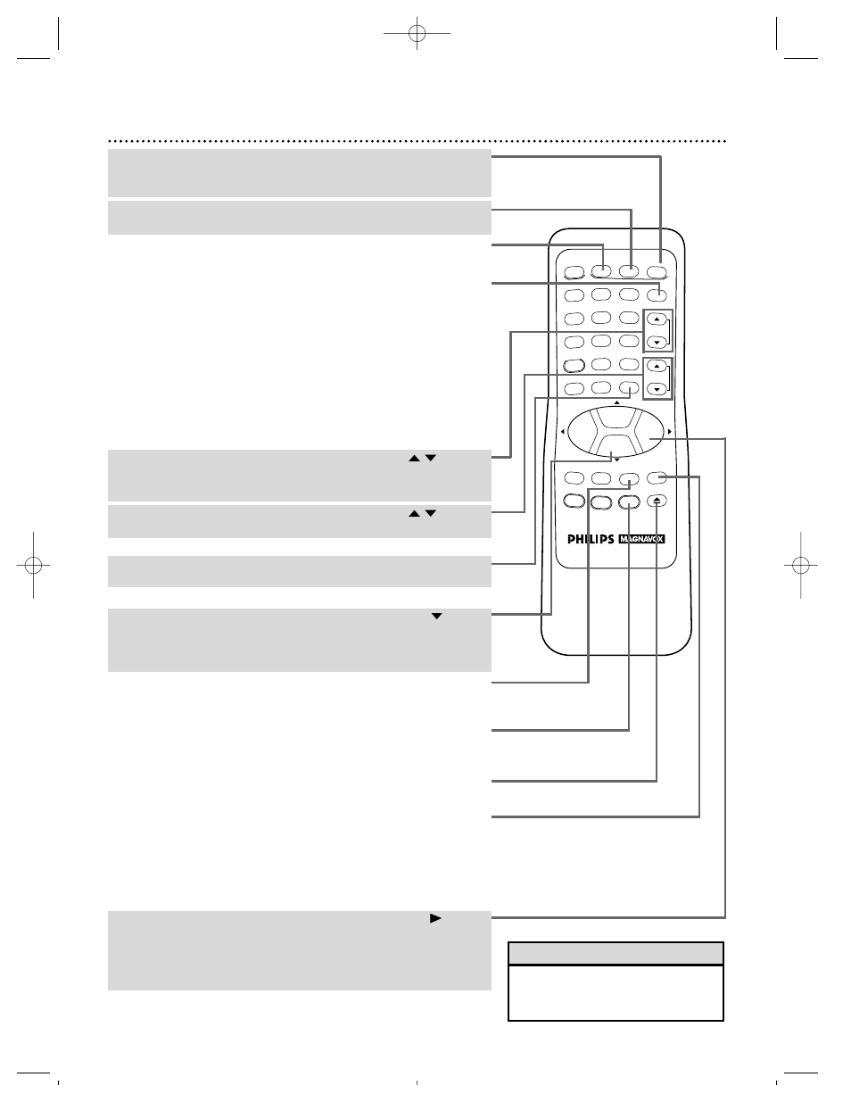 Remote control buttons (cont’d) 21, Helpful hint, When playback is stopped, press to fast | O/ p | Philips VRZ241AT User Manual | Page 21 / 52