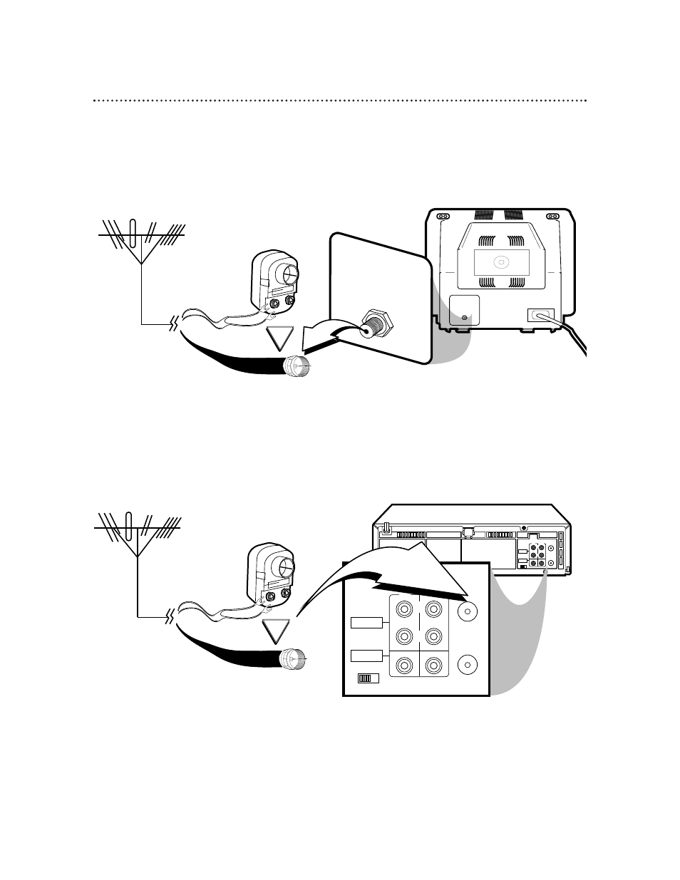 6 hookups without a cable box, Disconnect the antenna or cable from your tv | Philips VRZ255AT99 User Manual | Page 6 / 56