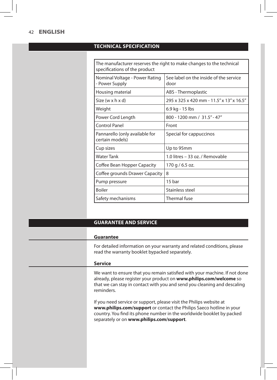 Philips HD8745-47 User Manual | Page 44 / 48