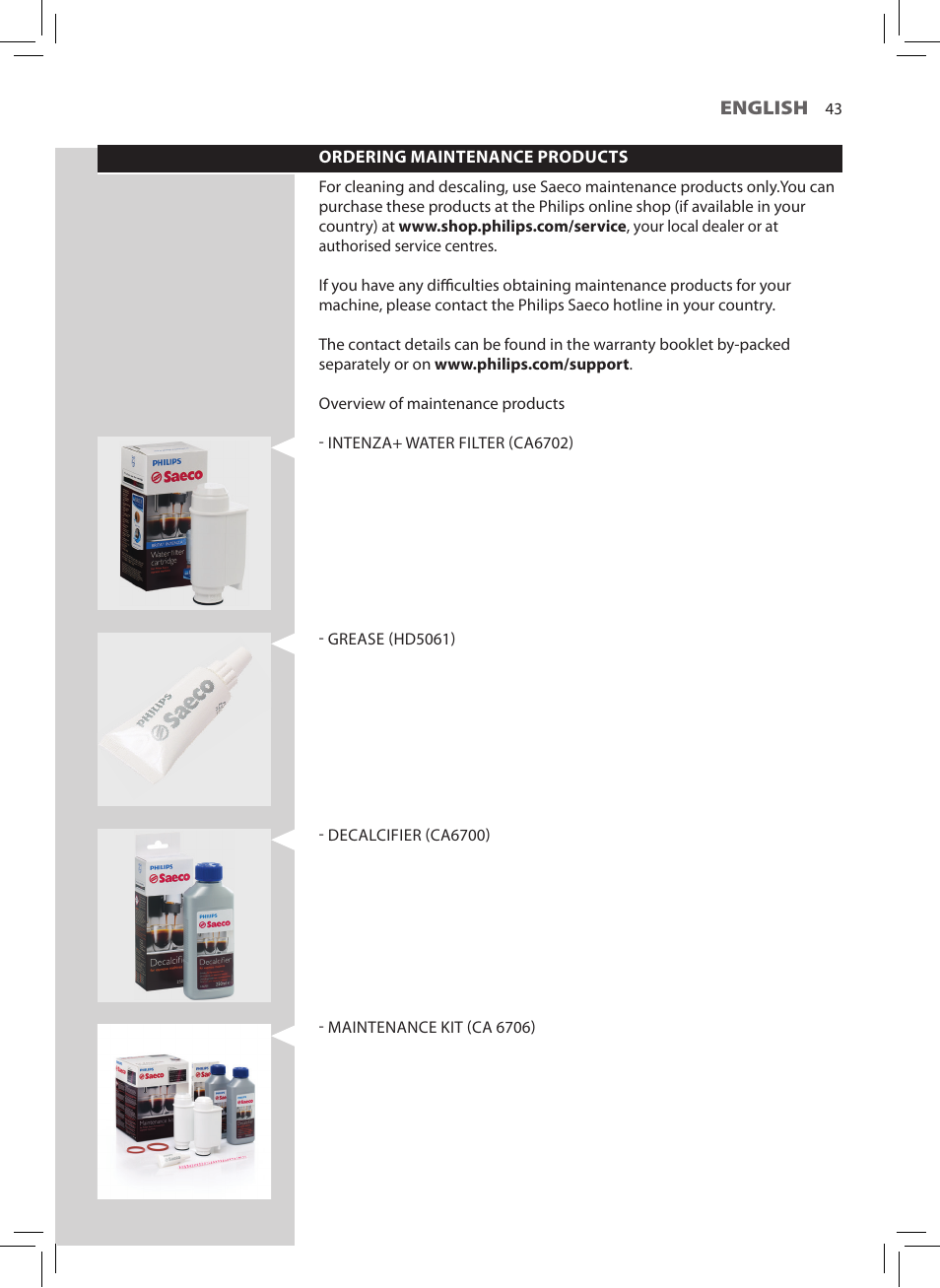 Philips HD8745-47 User Manual | Page 45 / 48