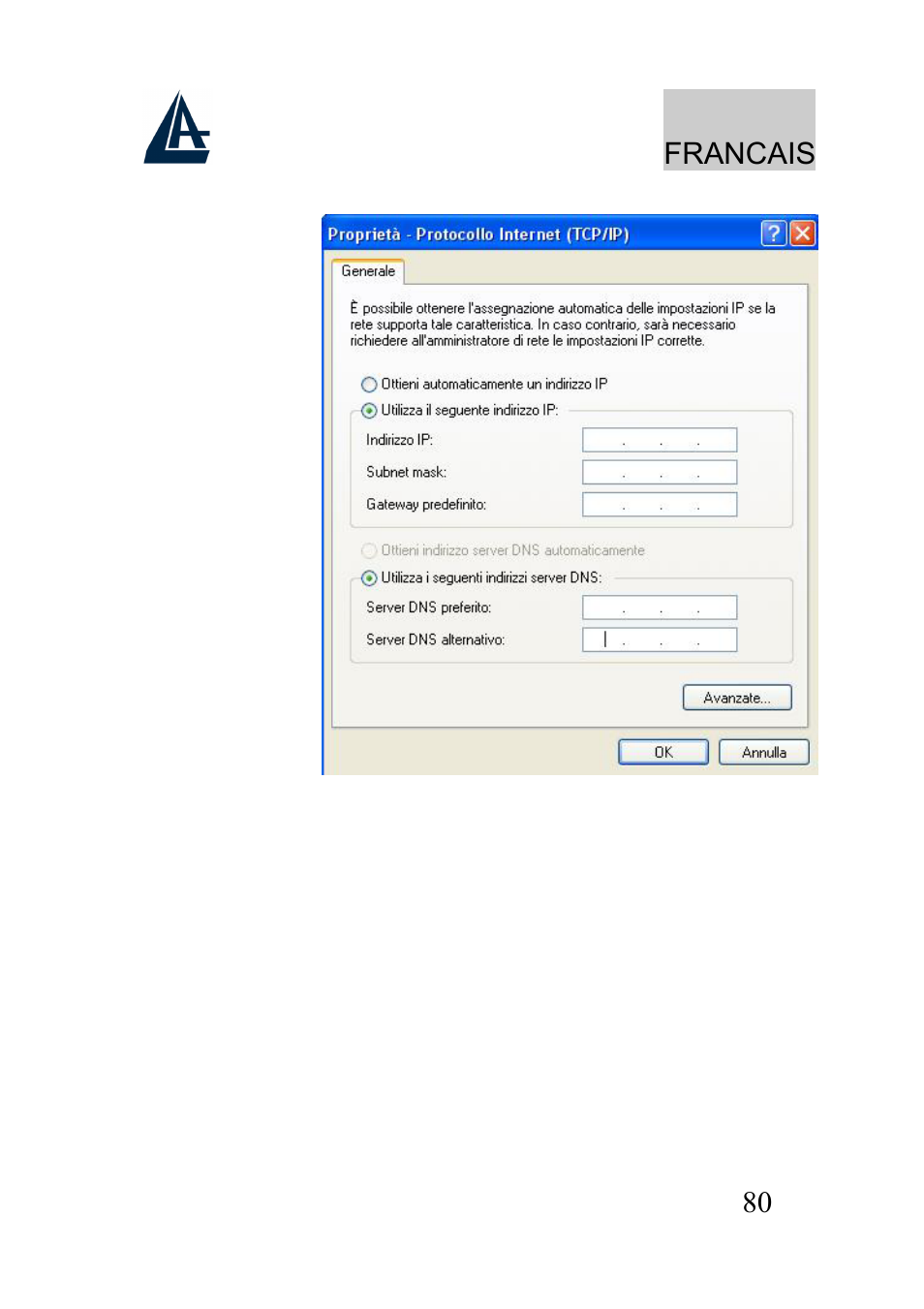 Francais | Atlantis Land I-Storm USB ADSL modem A01-AU2 User Manual | Page 80 / 83