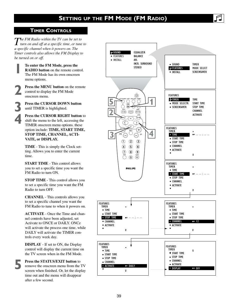 Fm m, Fm r | Philips 20PF7835-37 User Manual | Page 39 / 48