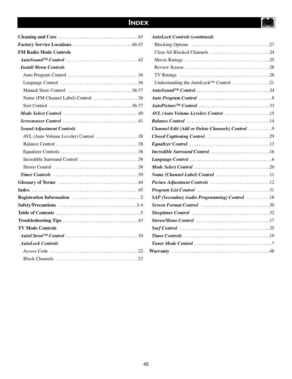 Philips 20PF7835-37 User Manual | Page 45 / 48