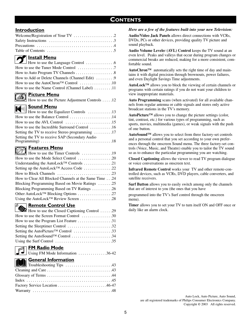 Philips 20PF7835-37 User Manual | Page 5 / 48