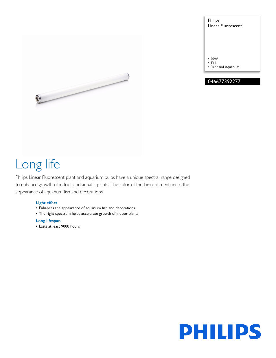 Philips 046677392277 User Manual | 2 pages