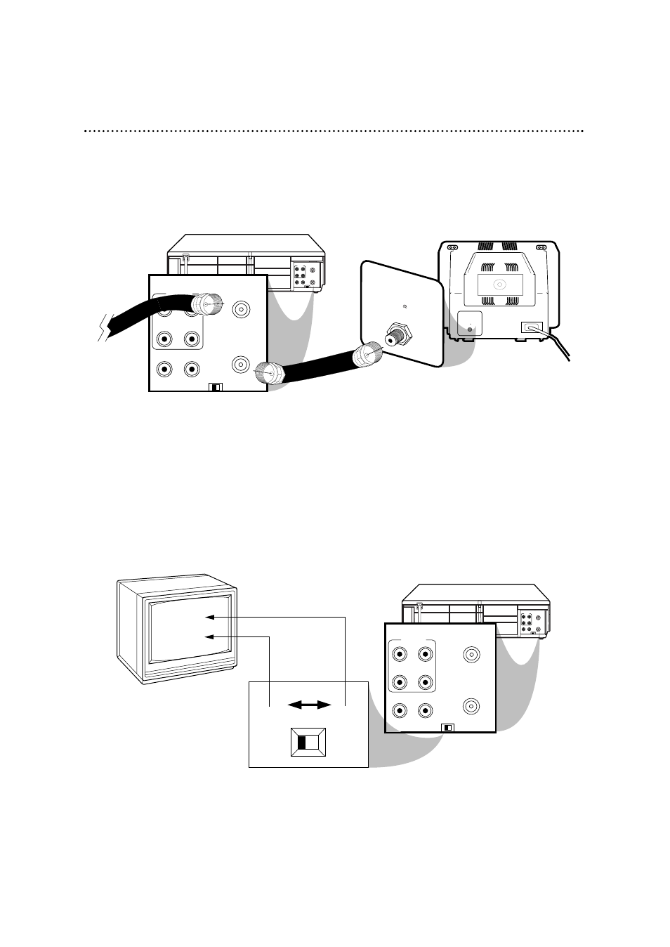 Ch3 ch4, Plug in the tv and the vcr, Ch3 / ch4 switch | Philips VRB664AT99 User Manual | Page 7 / 64