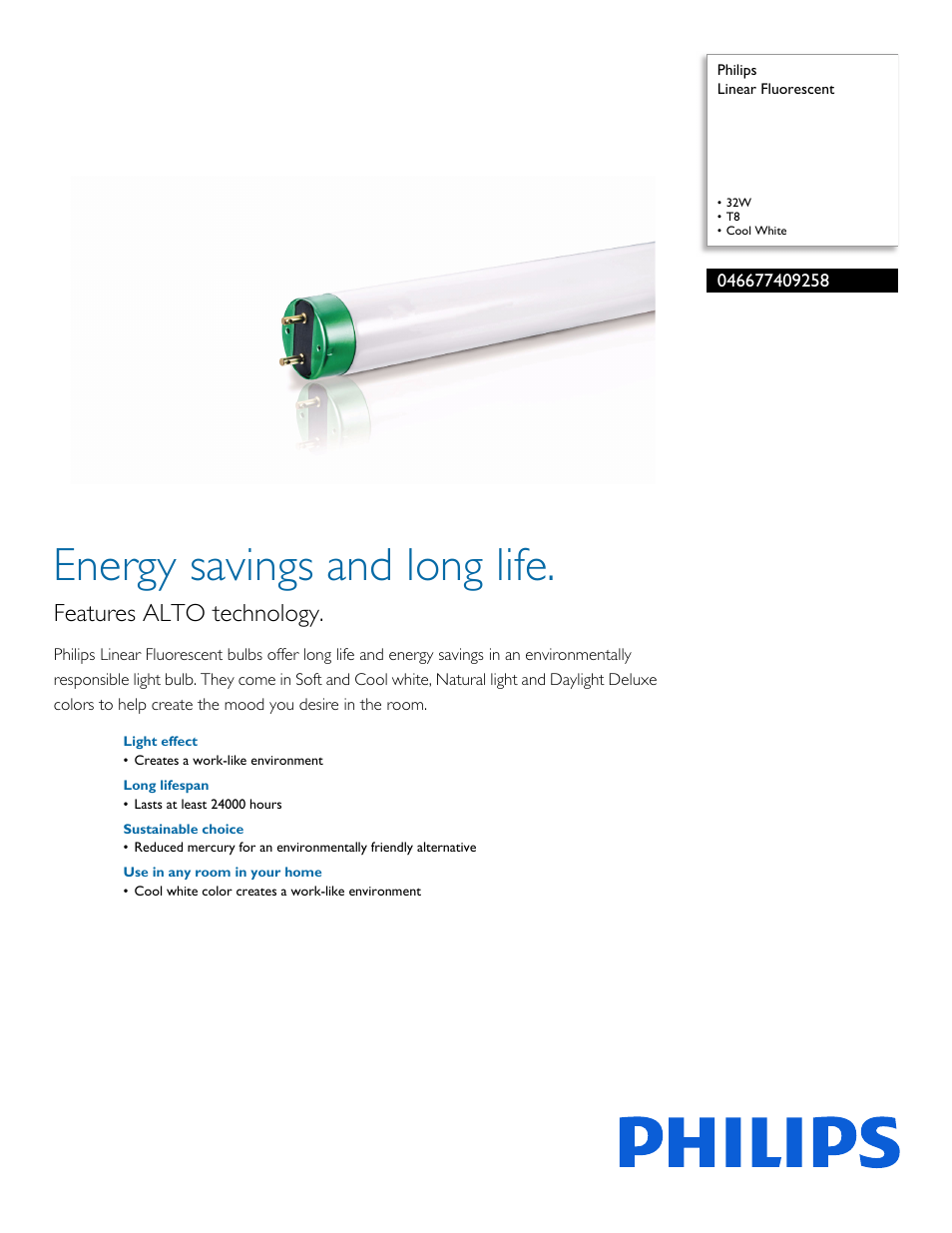 Philips 046677409258 User Manual | 2 pages